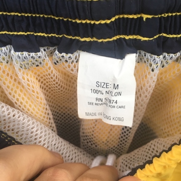 VTG 90's Block Print swim trunks swimsuit size M - Picture 4 of 6